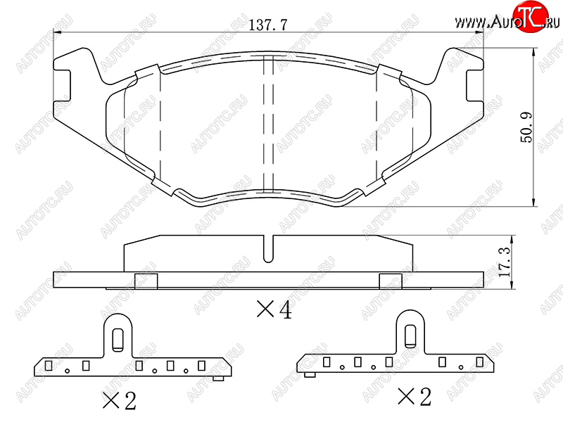 1 179 р. Колодки тормозные перед FL-FR SAT Volkswagen Polo Mk3 универсал дорестайлинг (1994-1999)  с доставкой в г. Тамбов