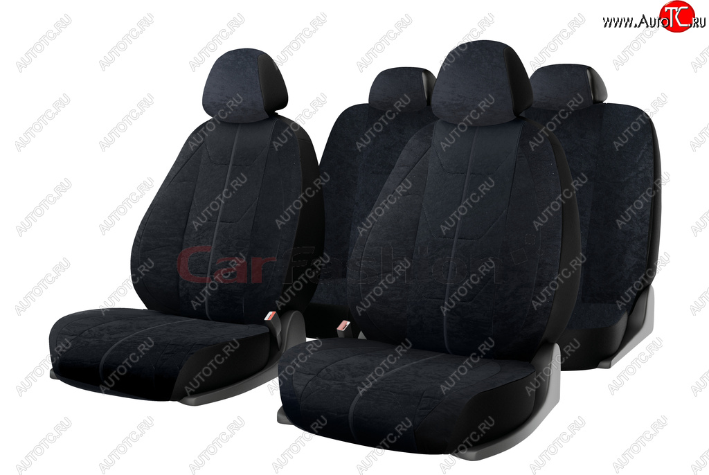 3 899 р. Авточехлы универсальные алькантара черные (11 предм.) Cruise CARFASHION CARFASHION 10100  с доставкой в г. Тамбов