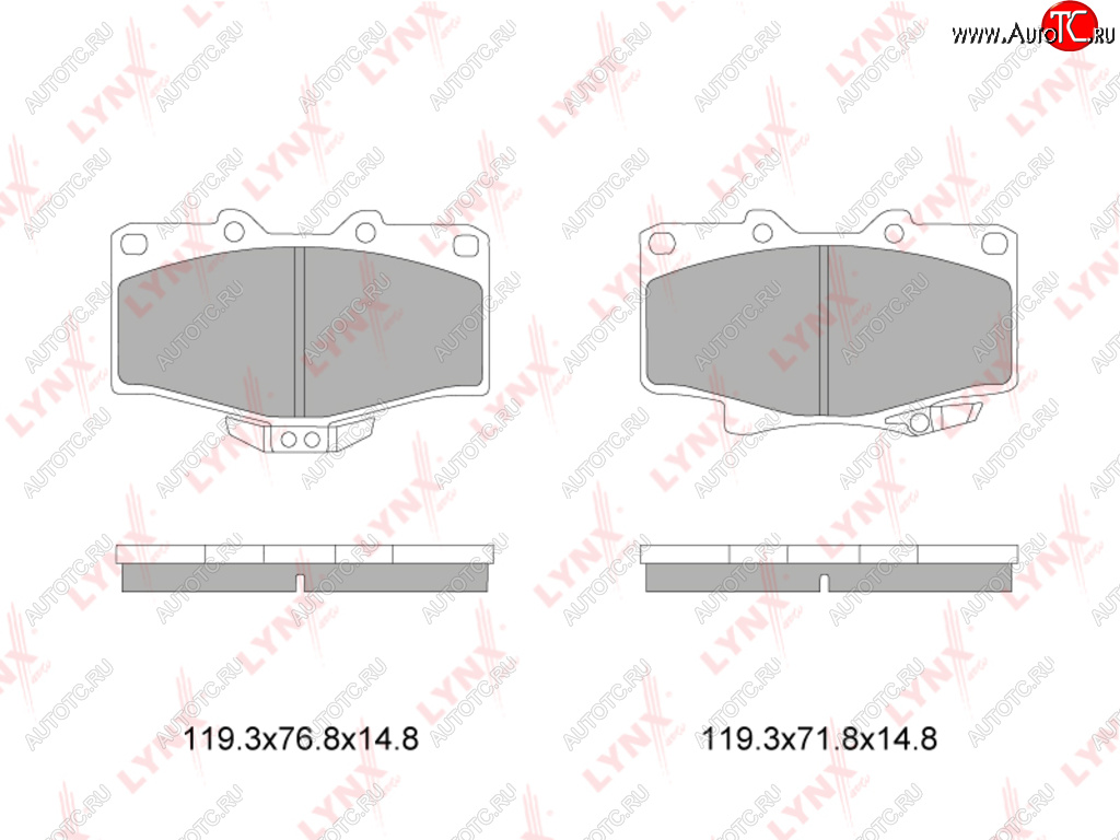 1 699 р. Колодки тормозные передние (4шт.) LYNX Toyota 4Runner N180 5 дв. дорестайлинг (1995-2000)  с доставкой в г. Тамбов