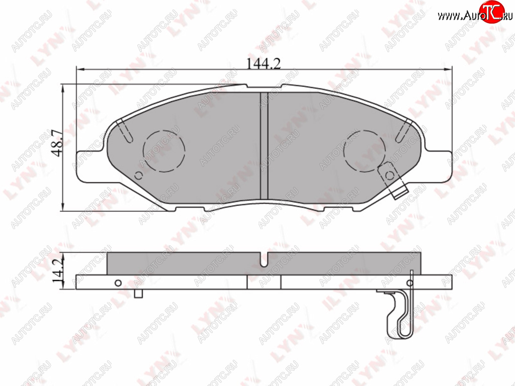 1 399 р. Колодки тормозные передние (4шт.) LYNX Nissan March 3 K12 хэтчбэк 5 дв. правый руль 1-ый рестайлинг (2005-2007)  с доставкой в г. Тамбов