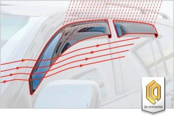 2 399 р. Дефлектора окон CA-Plastic  Cadillac Escalade  GMT 1XX (2020-2022)   (серия  Comfort серебро)  с доставкой в г. Тамбов. Увеличить фотографию 2