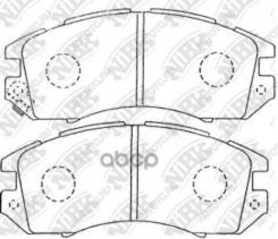 1 899 р. Колодки тормозные задние (4шт.) NIBK Subaru Impreza GC седан (1992-2000)  с доставкой в г. Тамбов