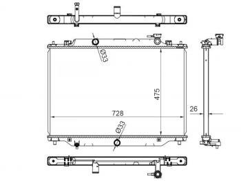 Радиатор SAT Mazda (Мазда) CX-9 (ЦХ-9)  TC (2015-2025) TC дорестайлинг