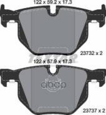 4 299 р. Колодки тормозные задние (4шт.) TEXTAR  BMW 5 серия  E60 (2003-2010) седан дорестайлинг, седан рестайлинг  с доставкой в г. Тамбов. Увеличить фотографию 1