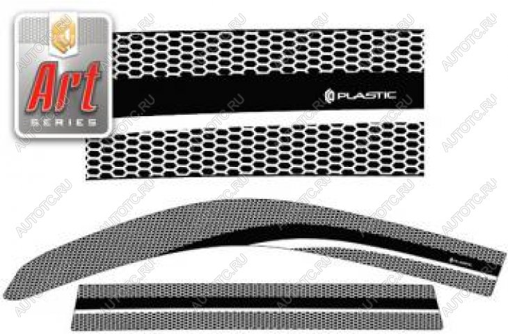 2 299 р. Дефлектора окон CA-Plastic  Solaris KRX (2024-2025) хэтчбэк 5 дв. (серия Art серебро)  с доставкой в г. Тамбов