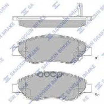 Колодки тормозные передние (4шт.) SANGSIN Opel Corsa D 1-ый рестайлинг, хэтчбэк 5 дв. (2010-2011)