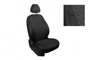 Чехлы на сиденье Алькантара ромб (с 2016г. экокожа) Seintex Chevrolet Spark M300 дорестайлинг (2010-2015)
