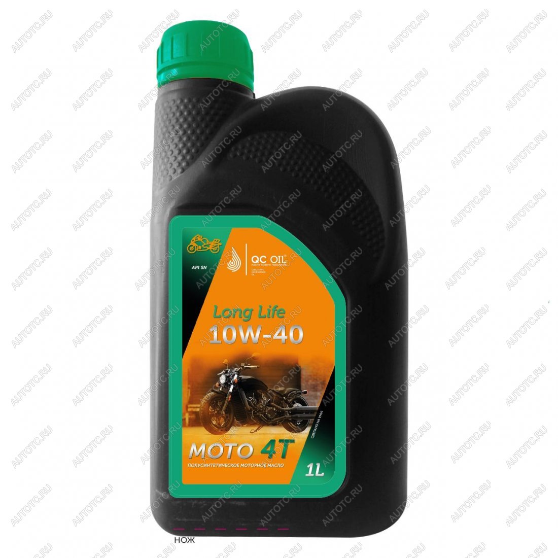 3 269 р. Моторное масло 10W-40 МОТО 4Т QC OIL Long Life полусинтетическое плакирующее, канистра 1л QC OIL qcllm10w40p1  с доставкой в г. Тамбов