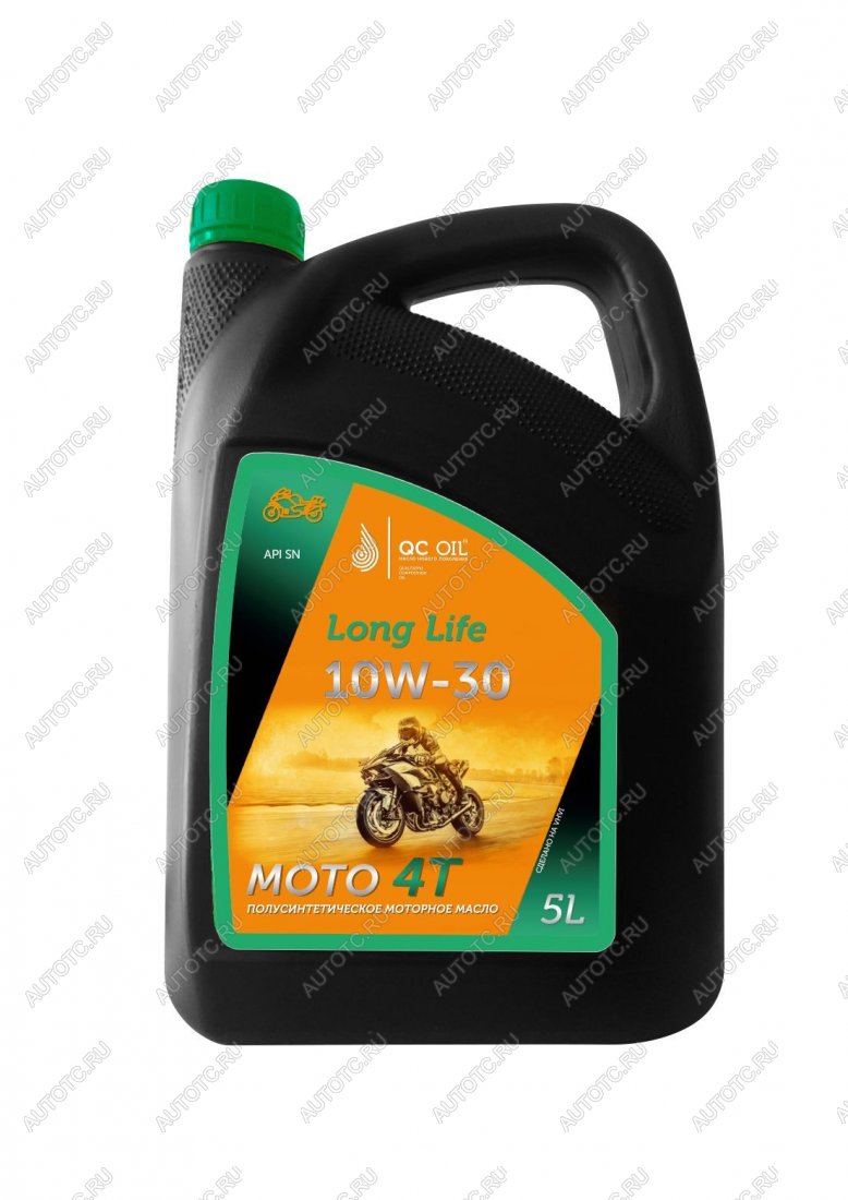 9 299 р. Моторное масло 10W-30 МОТО 4Т QC OIL Long Life полусинтетическое плакирующее , канистра 5л QC OIL qcllm10w30p5  с доставкой в г. Тамбов