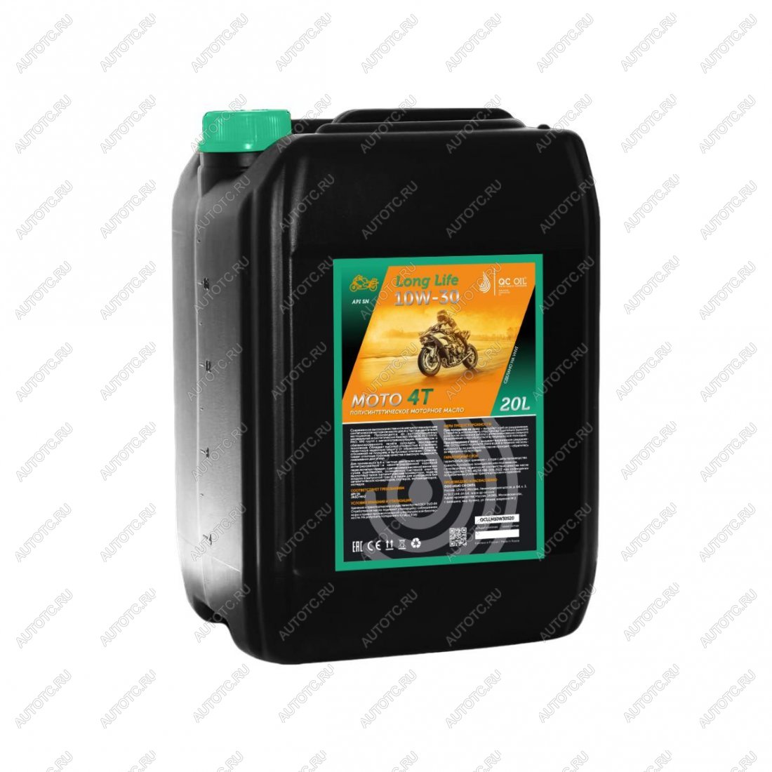 31 899 р. Моторное масло 10W-30 МОТО 4Т QC OIL Long Life полусинтетическое плакирующее, канистра 20л QC OIL qcllm10w30p20  с доставкой в г. Тамбов