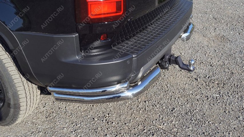 32 999 р. Защита задняя уголки двойные d76.1*42.4 ТСС Тюнинг  Toyota Land Cruiser Prado  J250 (2023-2025) (нержавейка)  с доставкой в г. Тамбов