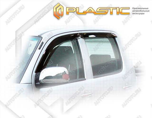 2 799 р. Ветровики дверейClassic полупрозрачныйToyotaHilux 2012-2015Chrome molding=120,  2010030308050  с доставкой в г. Тамбов
