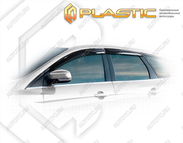 2 699 р. Ветровики дверейClassic полупрозрачныйFordFocus 3 универсал2015–н.в.Chrome molding=120,  2010030311678  с доставкой в г. Тамбов