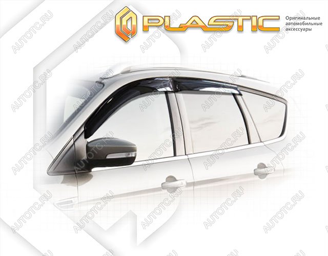2 799 р. Ветровики дверейClassic полупрозрачныйFordKuga 2016-2019Chrome molding=120,  2010030311401  с доставкой в г. Тамбов