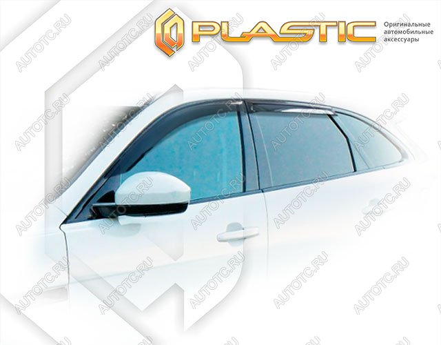2 699 р. Ветровики дверейClassic полупрозрачныйJaguarF-Pace 2015–н.в. X761Chrome molding=120,  2010030312392  с доставкой в г. Тамбов
