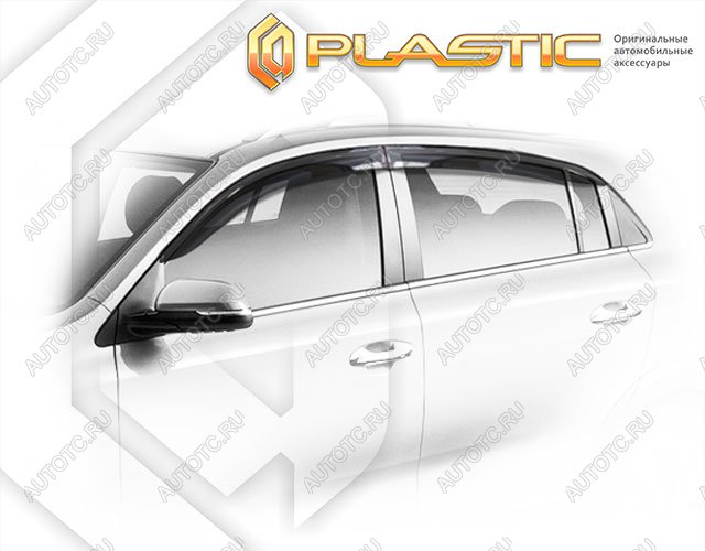 2 799 р. Ветровики дверейClassic полупрозрачныйKiaRio X-Line 2017–2020Chrome molding=120,  2010030313139  с доставкой в г. Тамбов