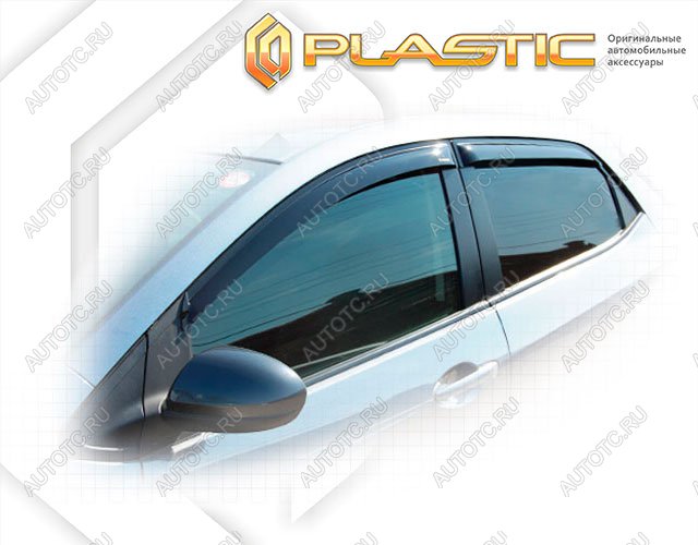 2 699 р. Ветровики дверей Classic полупрозрачный CA Plastic на Mazda 2  2008-2014  с доставкой в г. Тамбов