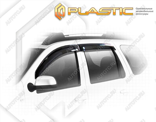 2 969 р. Ветровики дверейClassic полупрозрачныйRenaultDuster 2011–2015HSA, HSMChrome molding=120,  2010030306841  с доставкой в г. Тамбов