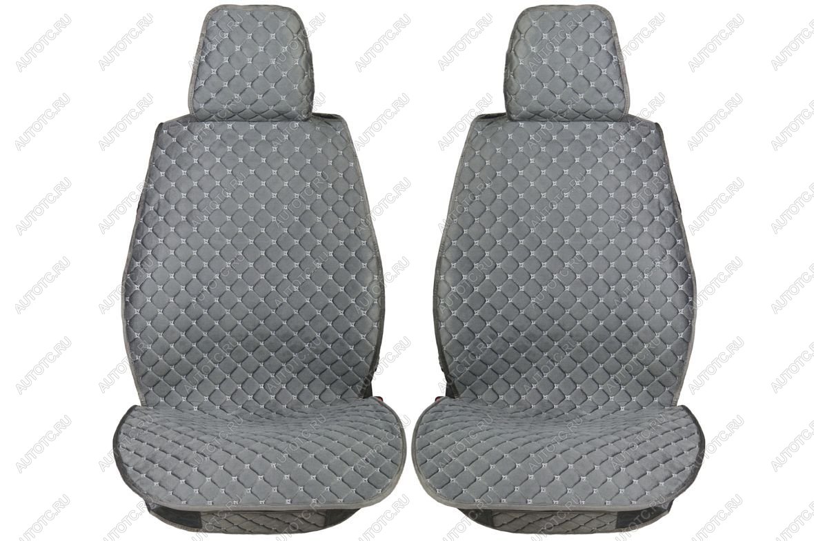 3 899 р. Каркасные накидки для сидений автомобиля из велюра Classic Romb Серый Seintex 317692  с доставкой в г. Тамбов