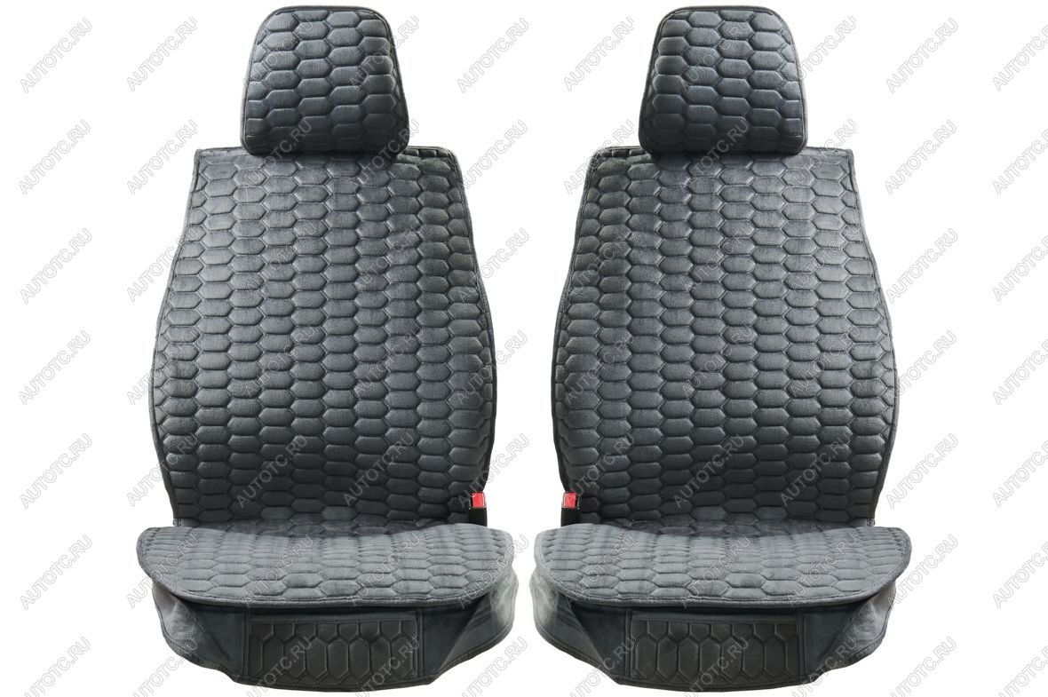 3 899 р. Каркасные накидки для сидений автомобиля из велюра Classic Серый Seintex 317690  с доставкой в г. Тамбов
