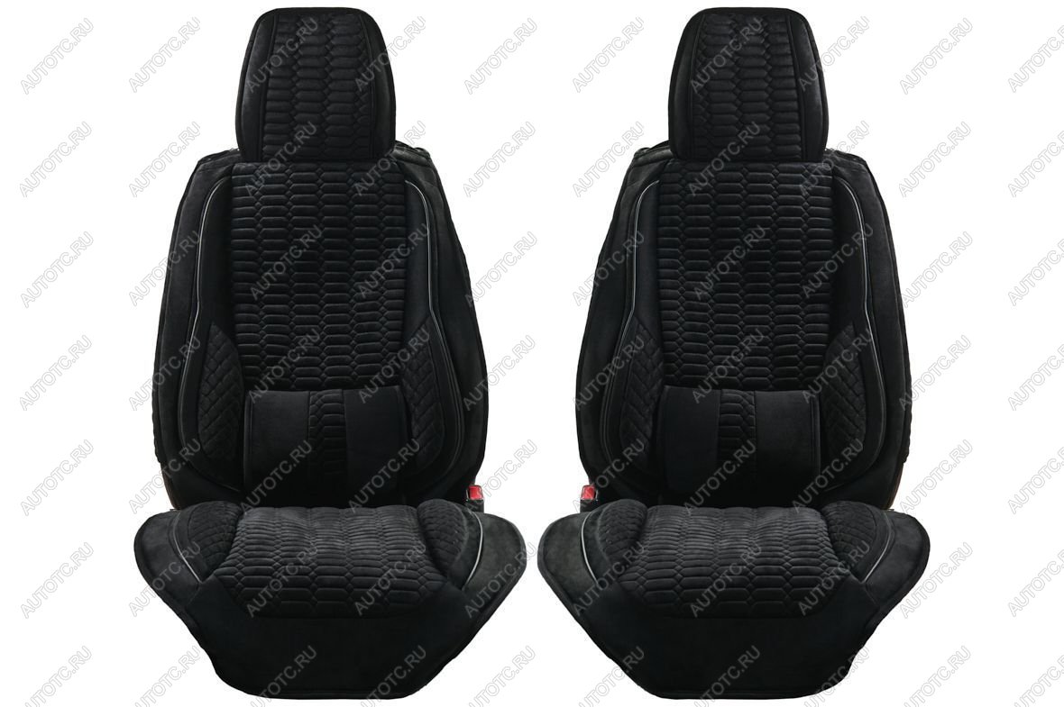 4 399 р. Каркасные накидки для сидений автомобиля из велюра Comfort Черный Seintex 317888  с доставкой в г. Тамбов