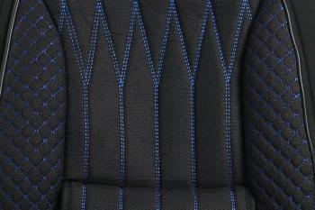4 549 р. Каркасные накидки для сидений автомобиля из велюра Comfort Plus Черно-синий Seintex 317788  с доставкой в г. Тамбов. Увеличить фотографию 4