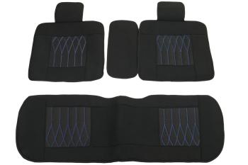4 549 р. Каркасные накидки для сидений автомобиля из велюра Comfort Plus Черно-синий Seintex 317788  с доставкой в г. Тамбов. Увеличить фотографию 3