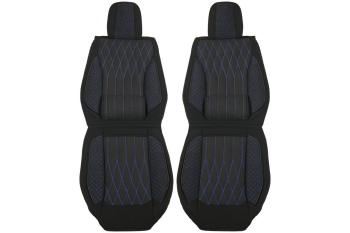 4 549 р. Каркасные накидки для сидений автомобиля из велюра Comfort Plus Черно-синий Seintex 317788  с доставкой в г. Тамбов. Увеличить фотографию 2
