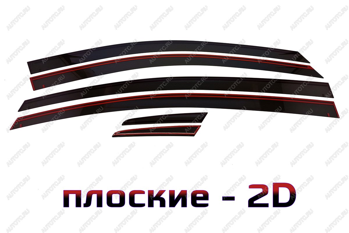 4 899 р. Дефлекторы окон 2D Стрелка11  MG 5 (2020-2024) (черные)  с доставкой в г. Тамбов