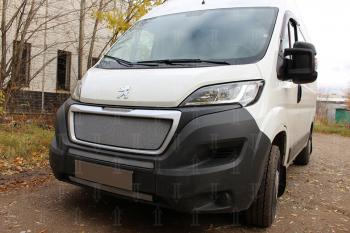 3 899 р. Защита радиатора (2 части) Стрелка11 Стандарт Fiat Ducato 290 (2014-2024) (черная)  с доставкой в г. Тамбов. Увеличить фотографию 6