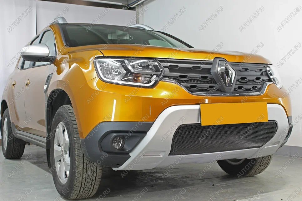 4 549 р. Защита радиатора (низ) Стрелка11 Стандарт Renault Duster HM рестайлинг (2021-2024) (черная)  с доставкой в г. Тамбов