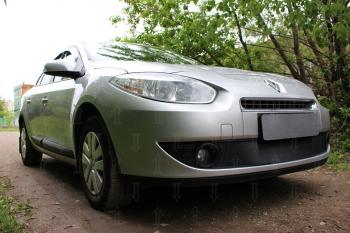 2 899 р. Защита радиатора (верх) Стрелка11 Стандарт Renault Fluence дорестайлинг (2010-2012) (черная)  с доставкой в г. Тамбов. Увеличить фотографию 2