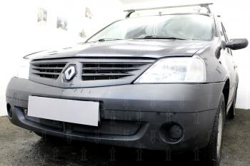 3 299 р. Защита радиатора (низ) Стрелка11 Стандарт Renault Logan 1 дорестайлинг (2004-2010) (черная)  с доставкой в г. Тамбов. Увеличить фотографию 2