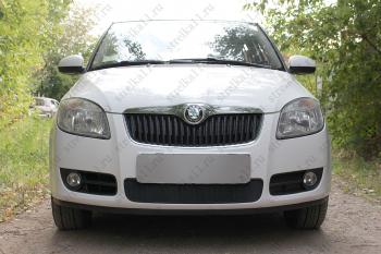 Защита радиатора Стрелка11 Стандарт Skoda Fabia Mk2 хэтчбэк рестайлинг (2010-2014)