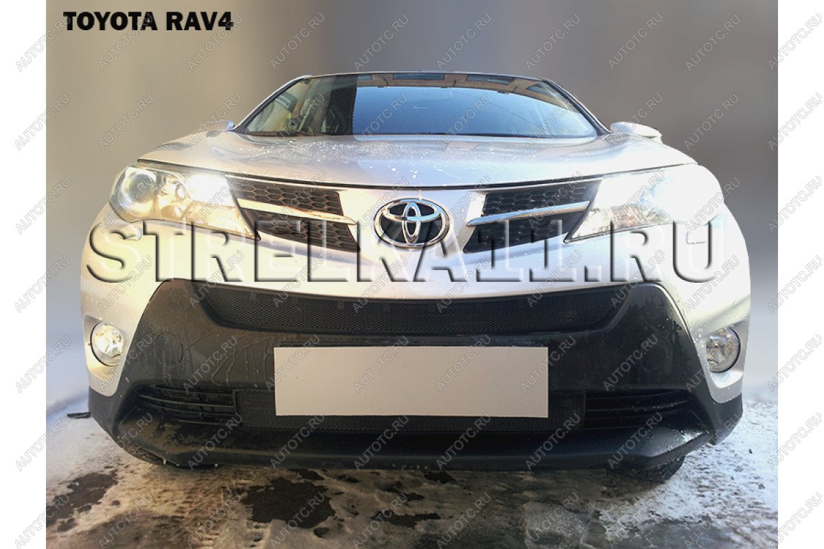 2 799 р. Защита радиатора (низ) Стрелка11 Стандарт Toyota RAV4 XA40 5 дв. дорестайлинг (2012-2015) (черная)  с доставкой в г. Тамбов