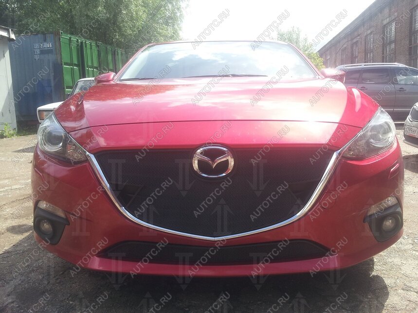 799 р. Зимняя заглушка решетки радиатора (низ) Стрелка11 Mazda 3/Axela BM дорестайлинг, хэтчбэк (2013-2016)  с доставкой в г. Тамбов