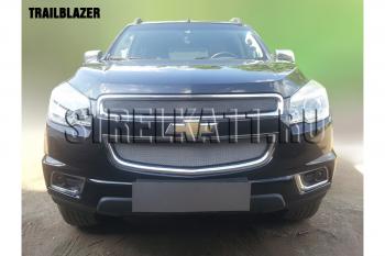 1 199 р. Защита радиатора (низ) Стрелка11 Стандарт Chevrolet Trailblazer GM800 дорестайлинг (2012-2016) (хром)  с доставкой в г. Тамбов. Увеличить фотографию 2