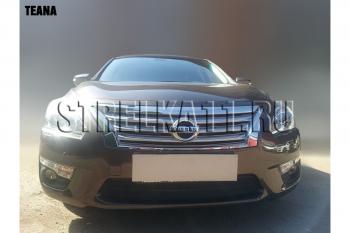 4 199 р. Защита радиатора Стрелка11 PREMIUM  Nissan Teana  3 L33 (2014-2020) дорестайлинг (черная)  с доставкой в г. Тамбов. Увеличить фотографию 1