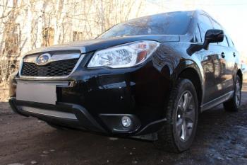 4 499 р. Защита радиатора (низ) Стрелка11 PREMIUM Subaru Forester SK/S14 дорестайлинг (2018-2021) (хром)  с доставкой в г. Тамбов. Увеличить фотографию 2