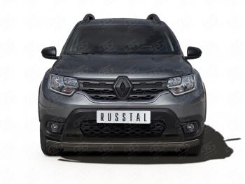 Защита переднего бампера (Ø63 мм, окрашенная) SLITKOFF Renault (Рено) Duster (Дастер)  HM (2021-2024) HM рестайлинг