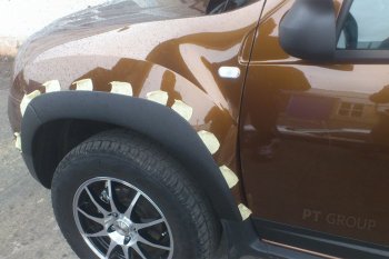 5 999 р. Комплект накладок на колёсные арки Petroil Tuning Renault Duster HS рестайлинг (2015-2021) (Текстурная поверхность)  с доставкой в г. Тамбов. Увеличить фотографию 4