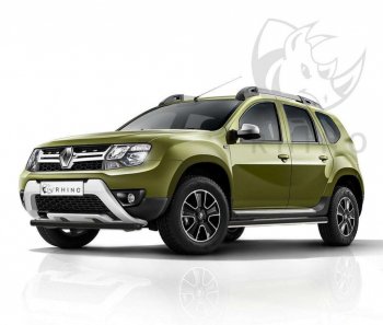 Пороги труба d63 ч. сталь Russtal (v3) Renault Duster HS рестайлинг (2015-2021)