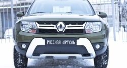 1 079 р. Зимняя заглушка решетки переднего бампера РА  Renault Duster  HS (2015-2021) рестайлинг  с доставкой в г. Тамбов. Увеличить фотографию 2