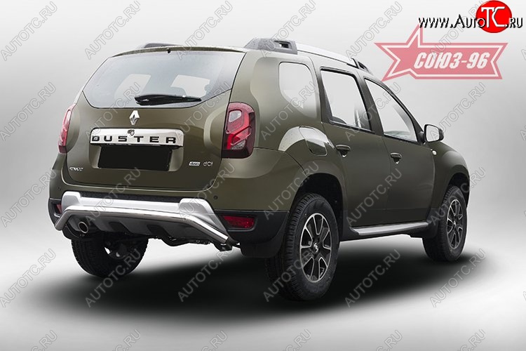 10 079 р. Защита заднего бампера Souz-96 (d60) Renault Duster HS рестайлинг (2015-2021)  с доставкой в г. Тамбов