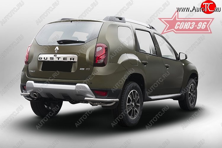 8 189 р. Угловая защита заднего бампера диаметром трубы 42 мм SOUZ-96 Renault Duster HS рестайлинг (2015-2021)  с доставкой в г. Тамбов