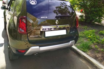 899 р. Защитная накладка заднего бампера Тюн-Авто  Renault Duster  HS (2010-2021) дорестайлинг, рестайлинг  с доставкой в г. Тамбов. Увеличить фотографию 2