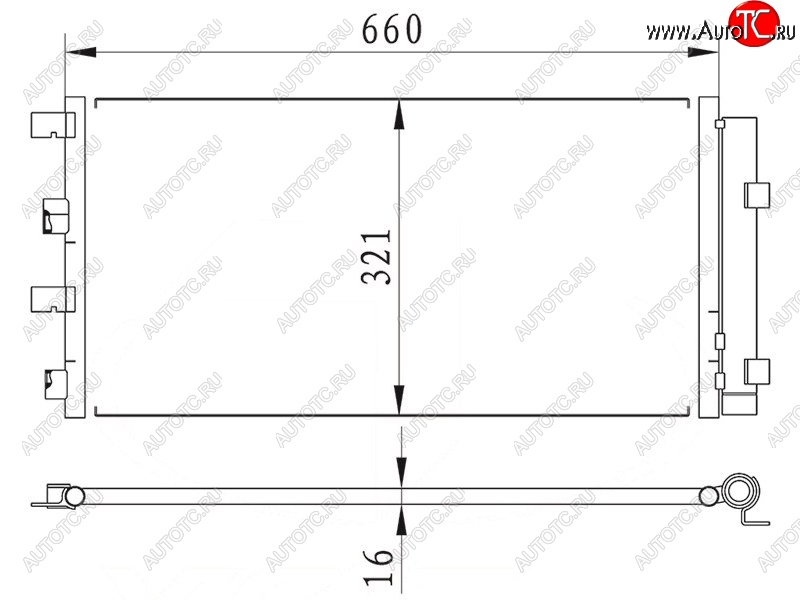 4 999 р. Радиатор кондиционера SAT Renault Duster HS дорестайлинг (2010-2015)  с доставкой в г. Тамбов