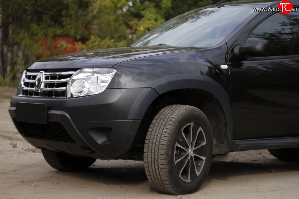 8 599 р. Накладки арок RA (комплект) Renault Duster HS дорестайлинг (2010-2015) (Поверхность шагрень)  с доставкой в г. Тамбов