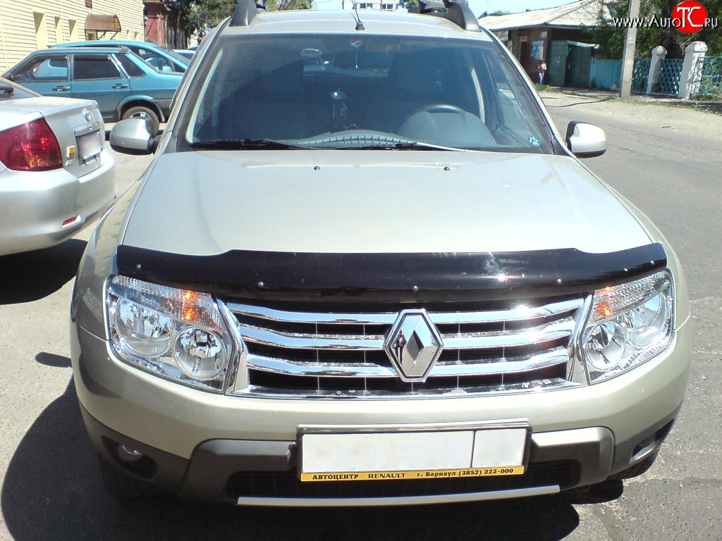 3 299 р. Дефлектор капота NovLine  Renault Duster  HS (2010-2015) дорестайлинг  с доставкой в г. Тамбов