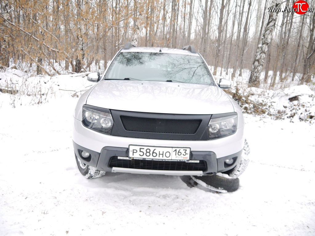 4 599 р. Решётка радиатора DM-Style Renault Duster HS дорестайлинг (2010-2015) (Без сетки, Неокрашенная глянец (под окраску))  с доставкой в г. Тамбов